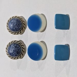 Vintage Blue and White Earrings